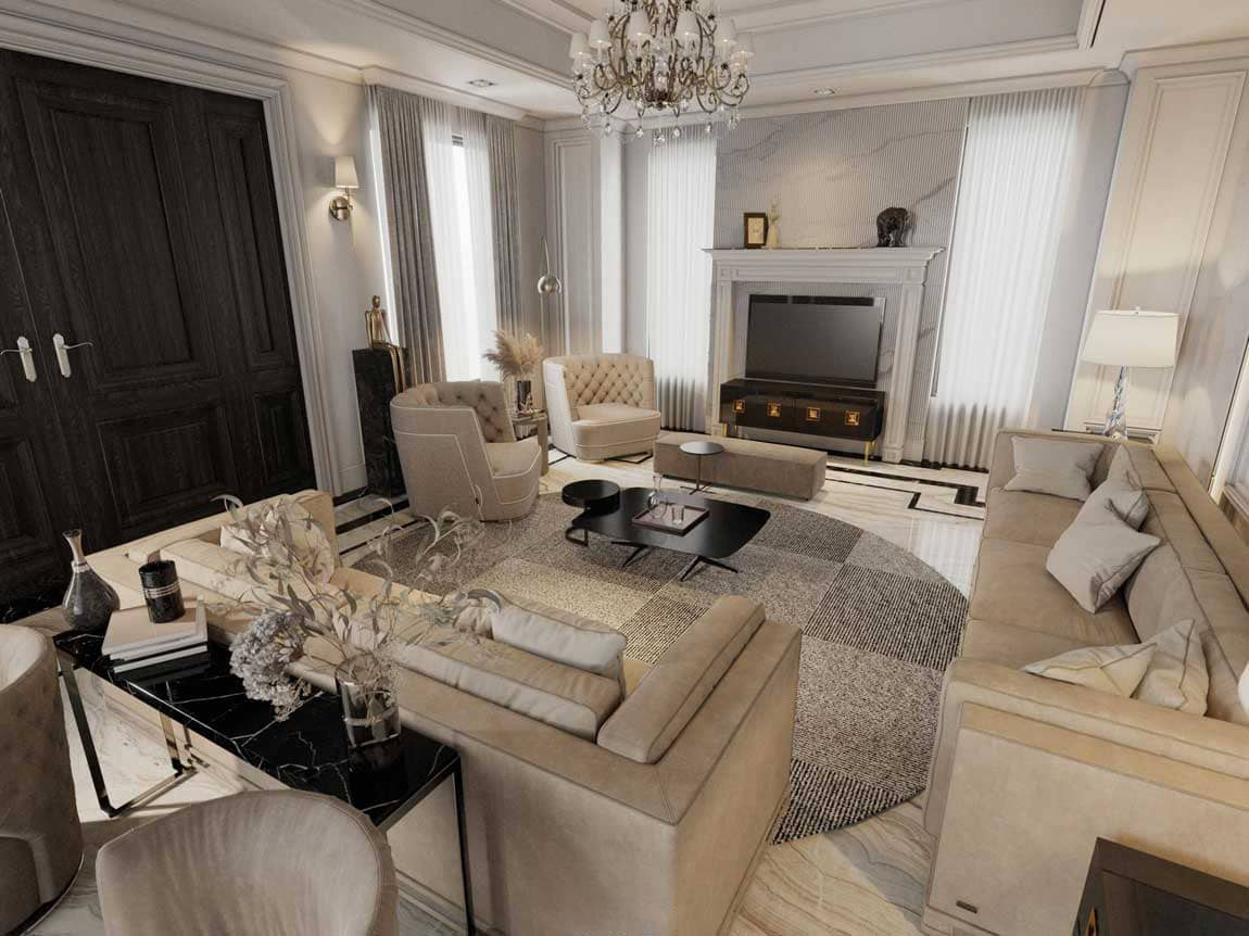 Description: phong cách thiết kế nội thất luxury